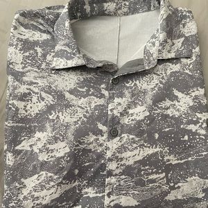 Lululemon Mens Shirt Gray Marbled Medium